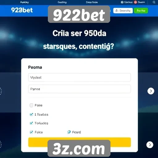 Como criar uma conta no site 922bet