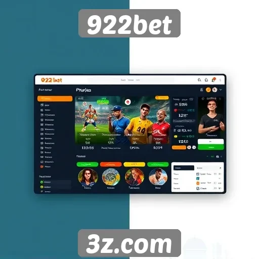 Análise da interface do usuário do site 922bet